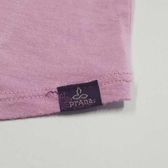 Prana Shirt Women's Small Short Sleeved V-neck Front Pocket Exercise Gym Yoga - Picture 4 of 6